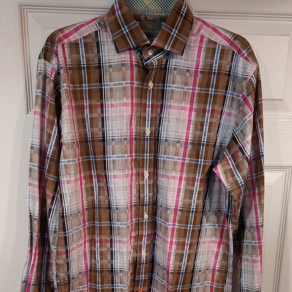 THOMAS DEAN Plaid Button Down Shirt - Picture 7 of 10